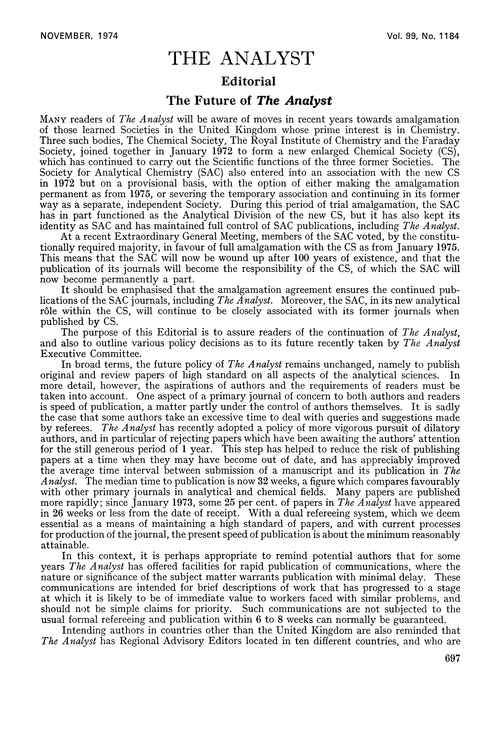 Editorial: the future of The Analyst