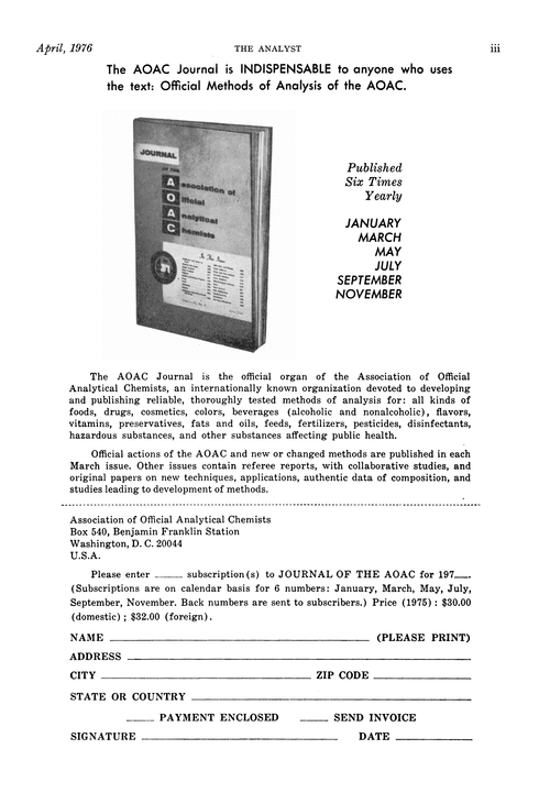 Front Matter Analyst Rsc Publishing