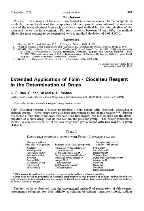 Extended application of Folin-Ciocalteu reagent in the determination of drugs