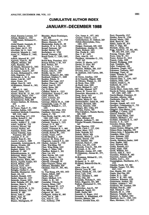 Cumulative author index