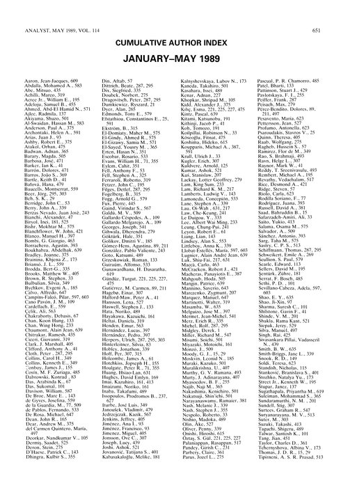 Cumulative author index