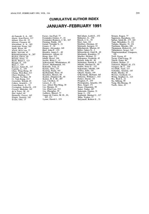 Cumulative author index