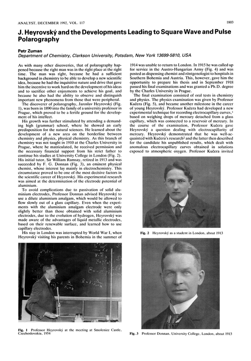 J. Heyrovský and the developments leading to square wave and pulse polarography
