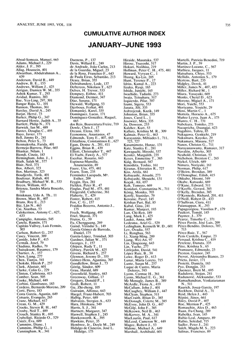 Cumulative author index