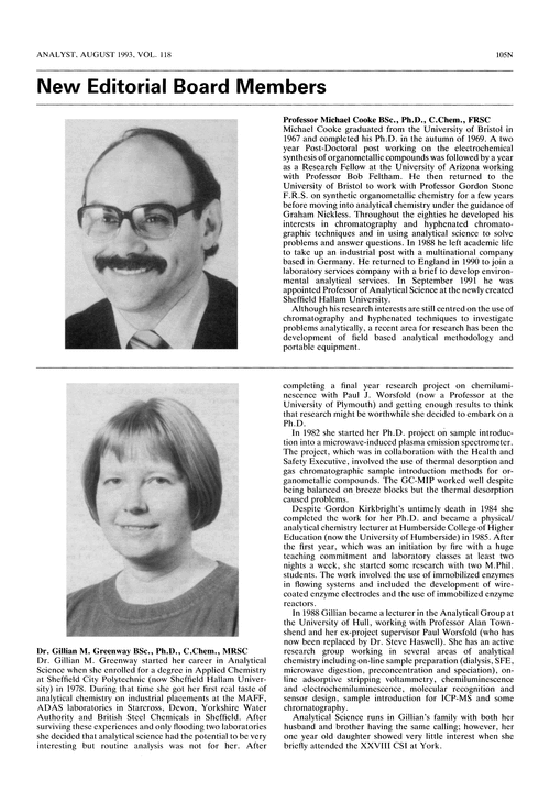 New editorial board members