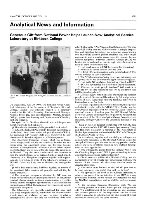 Analytical news and information