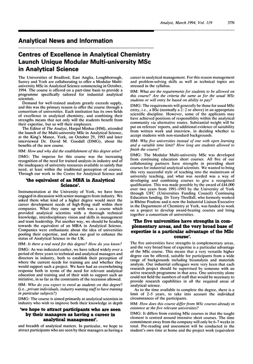 Analytical news and information—a Modular Multi-university MSc