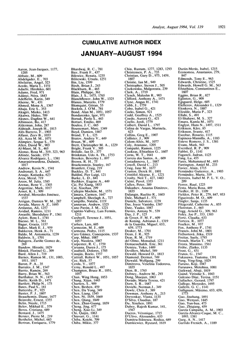 Cumulative author index