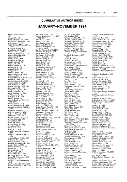 Cumulative author index