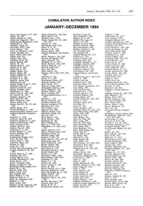Cumulative author index