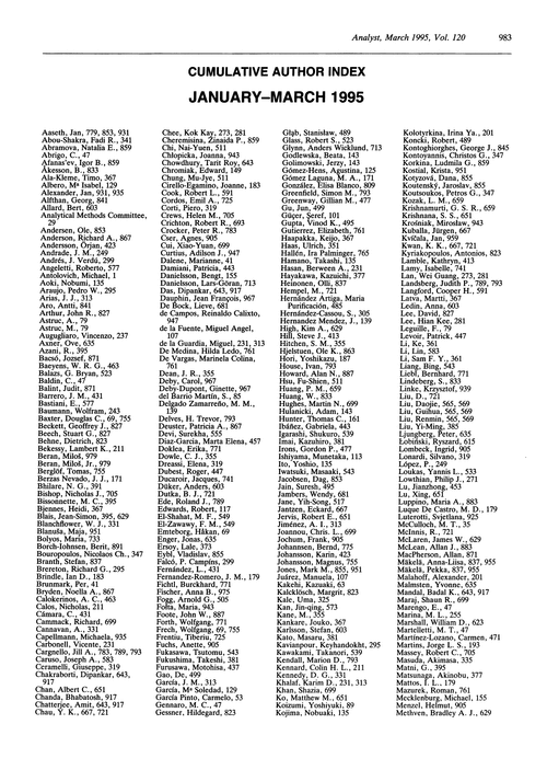 Cumulative author index