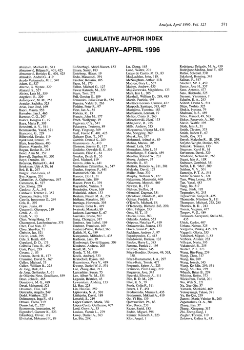 Cumulative author index