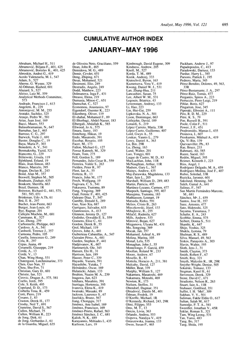 Cumulative author index