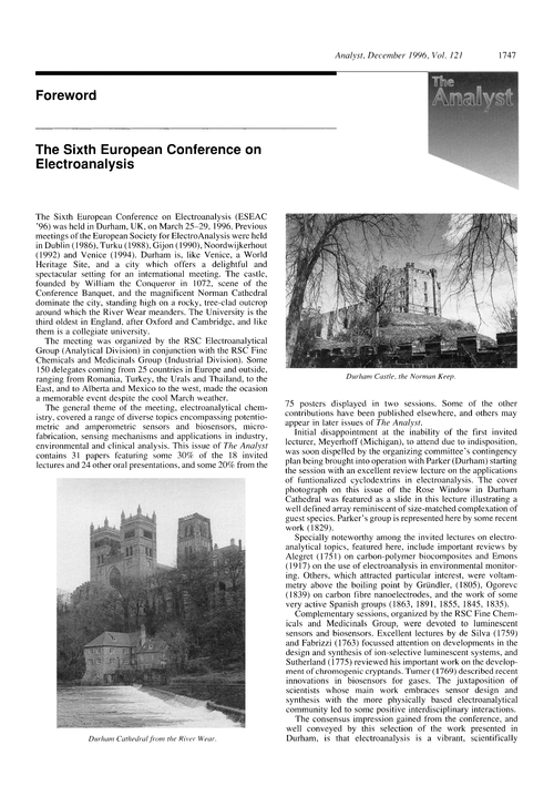 Foreword. The Sixth European Conference on Electroanalysis