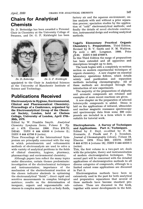 Publications received