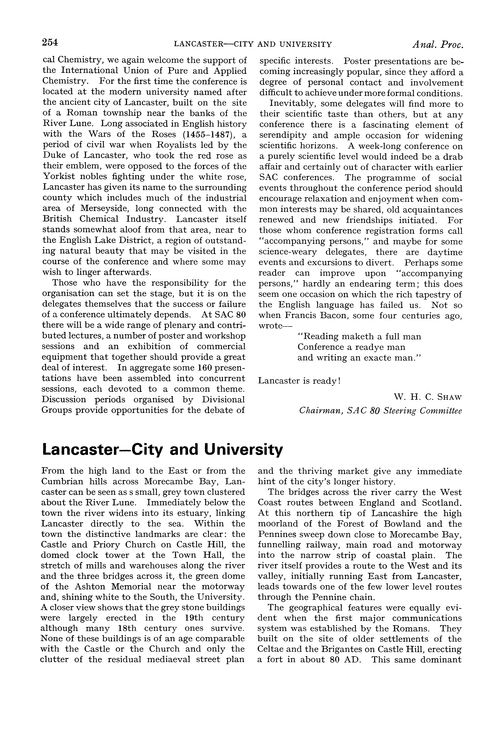 Lancaster—city and university