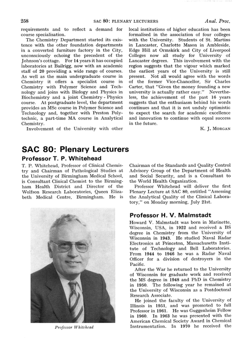 SAC 80: plenary lecturers