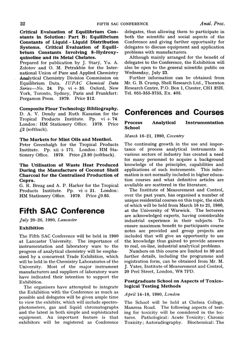 Conferences and courses