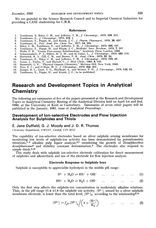research topics in analytical chemistry pdf