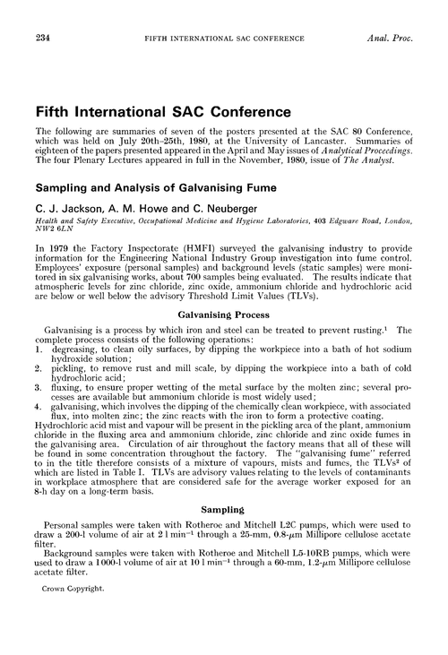 Fifth International SAC Conference
