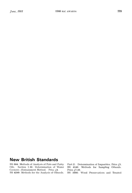 New British Standards