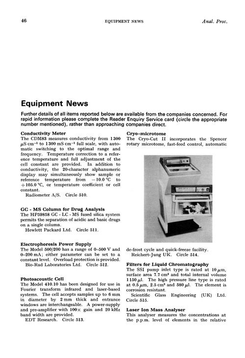 Equipment news