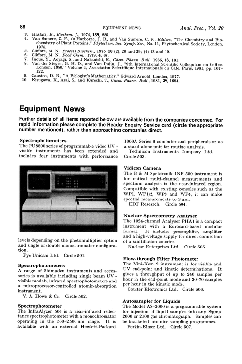 Equipment news