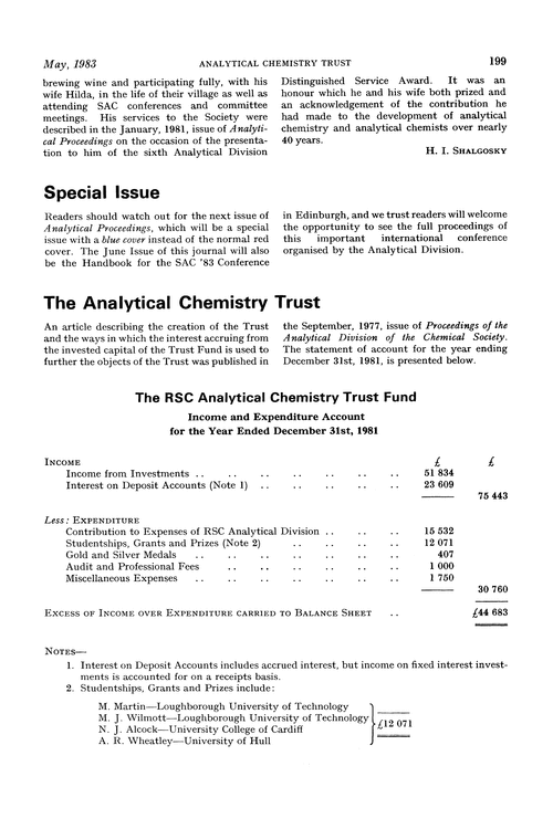 The Analytical Chemistry Trust