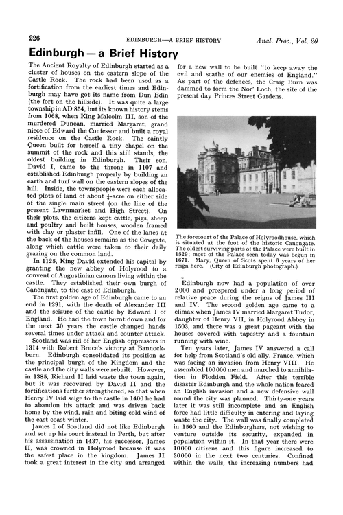 Edinburgh—a brief history