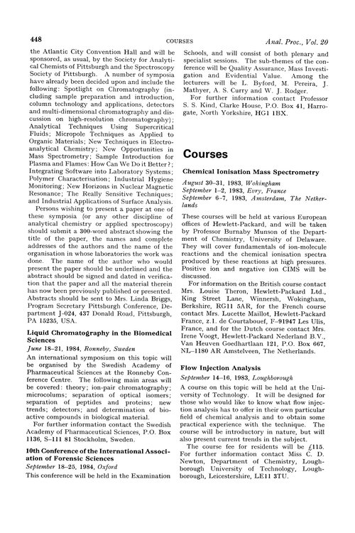 Courses