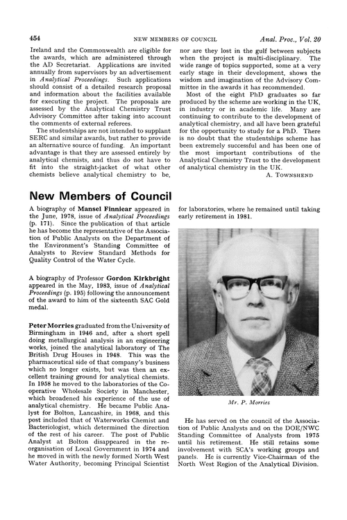 New members of Council