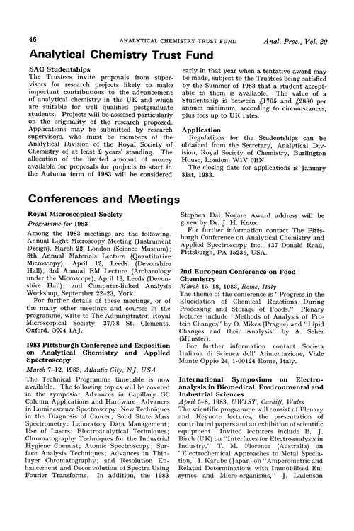 Conferences and meetings