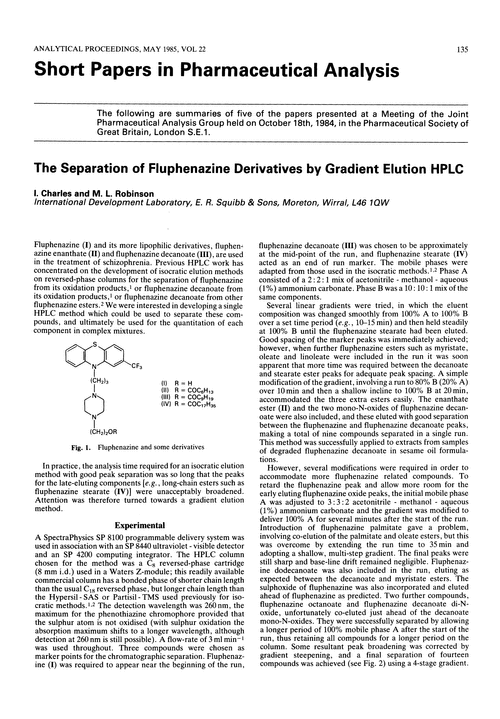 Short papers in pharmaceutical analysis