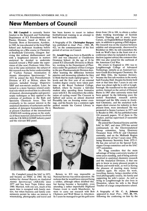 New members of council