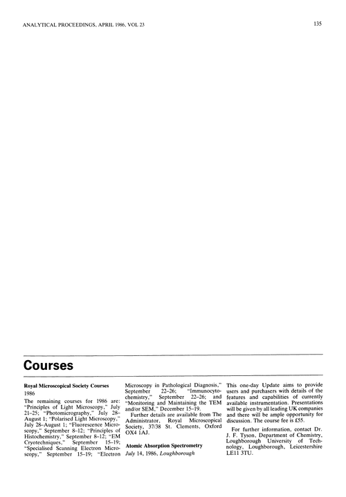 Courses