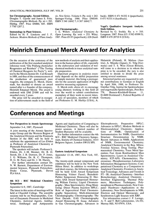 Conferences and meetings