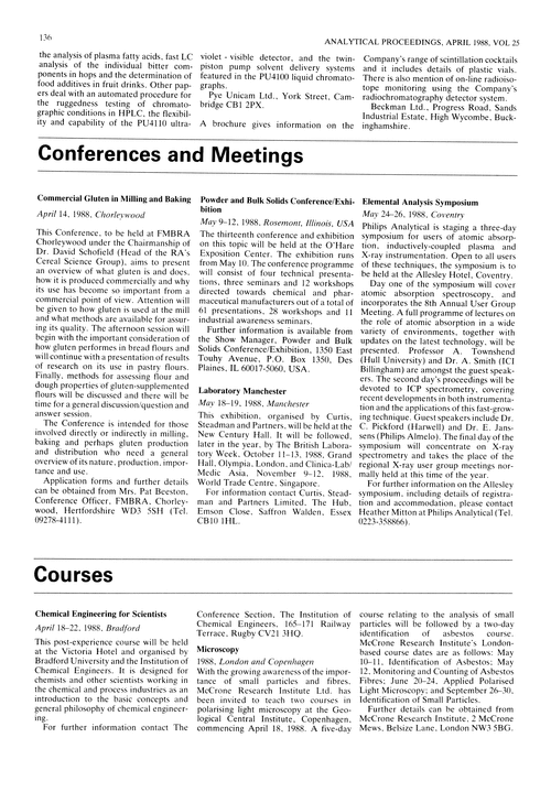 Conferences and meetings