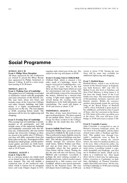 Social programme