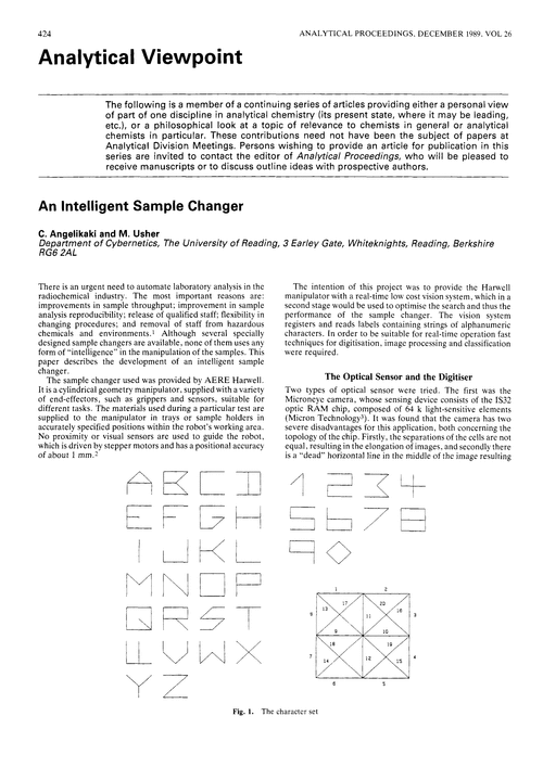 Analytical viewpoint. An intelligent sample changer