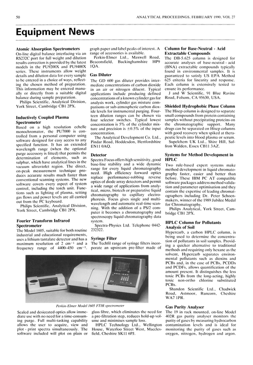 Equipment news