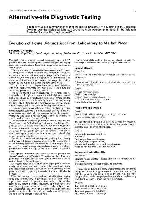 Alternative-site diagnostic testing