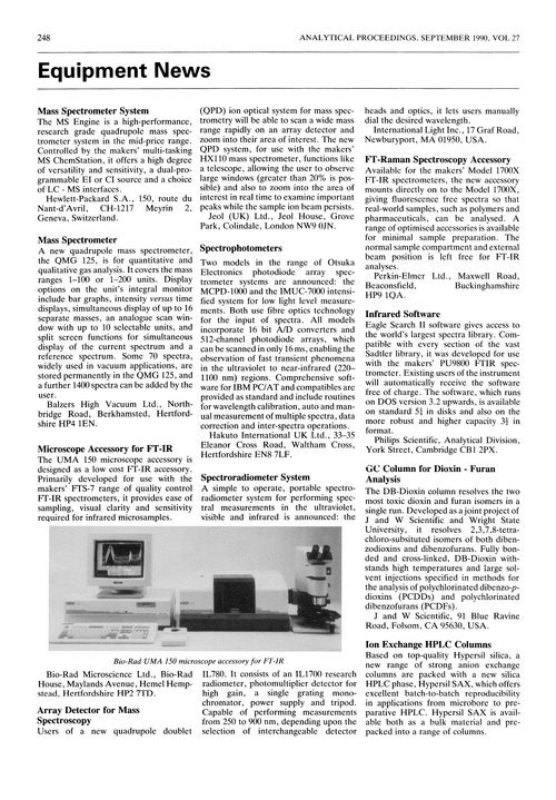 Equipment news