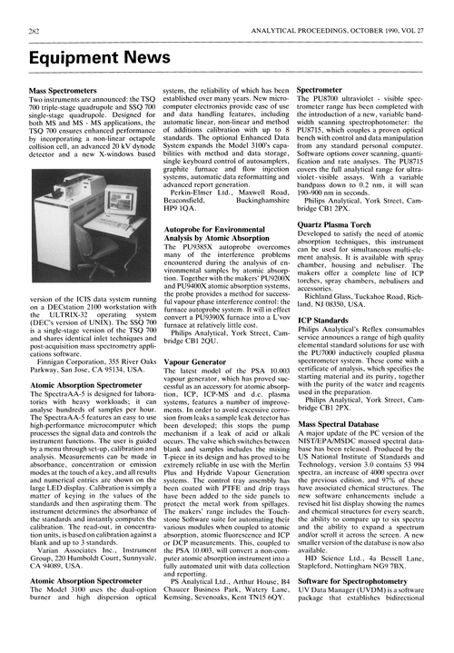 Equipment news