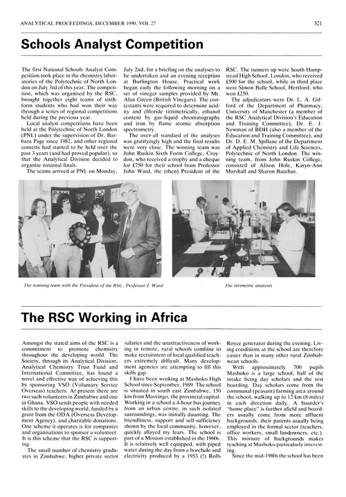 The RSC working in Africa