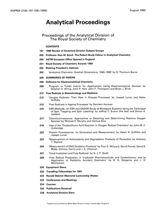Contents pages