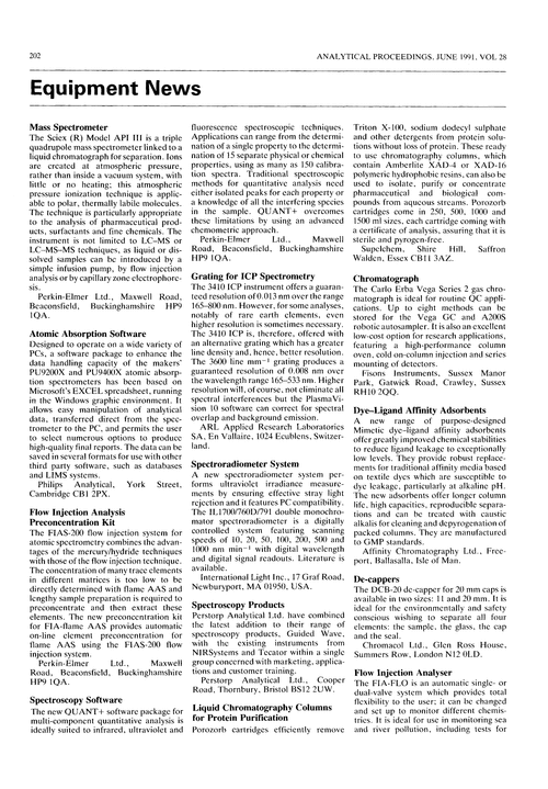 Equipment news