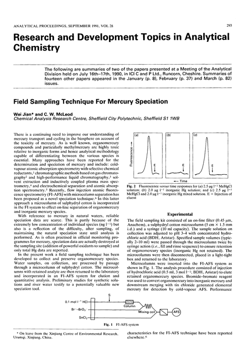 research paper topics in analytical chemistry