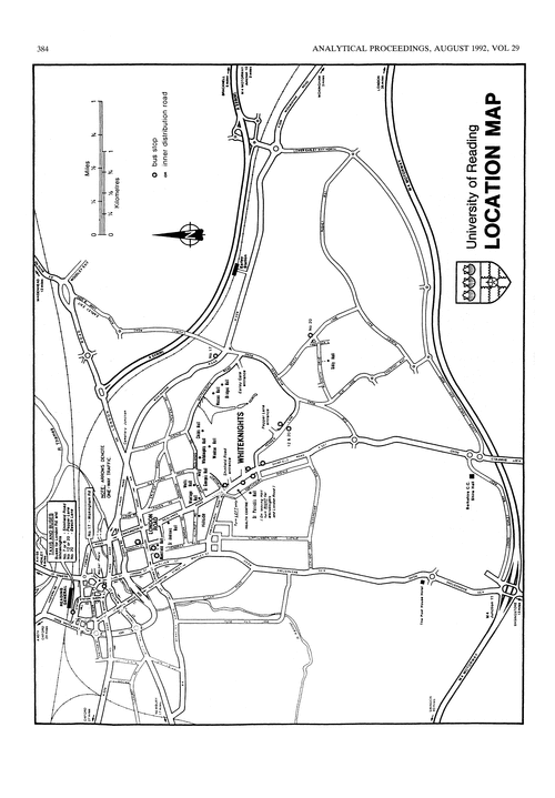 University of Reading location map