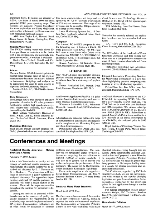 Conferences and meetings