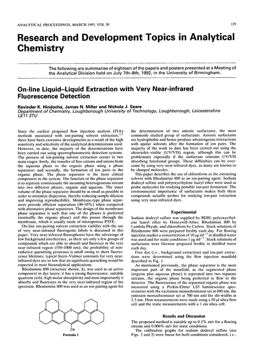 Research and development topics in Analytical Chemistry